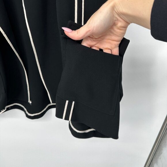 Ivan Grundahl Copenhagen Womens Tunic Jacket Black White Size Large EU 40 Flowy - Picture 6 of 8